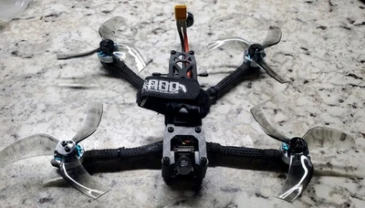 3.5" Folding Freestyle FPV Drone w/1604 4s T-Motor/Dual F7 FC Stack/600mw ELRS  - Image 1 of 4