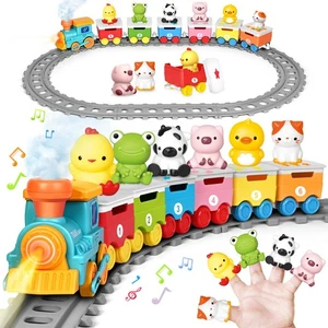 Learning Toy for Toddlers 1-3, Electric Toys Trains with Lights, Music & Stea... - Picture 1 of 7