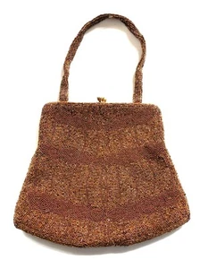 Stunning, 1920’s Belgian Made Bag in Copper Cut Steel beads. - Picture 1 of 10