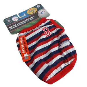 Camiseta deportiva para mascotas Boston Red Sox MLB sin mangas a rayas perro talla S ¡REVERSIBLE! - Imagen 1 de 6