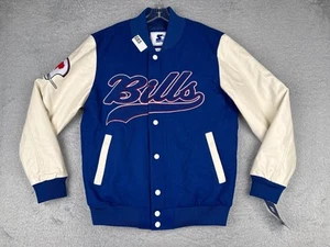 Buffalo Bills Jacke Erwachsene mittelblau weiß Letterman Starter Wolle 450 $ unverbindliche Preisempfehlung des Herstellers - Bild 1 von 17