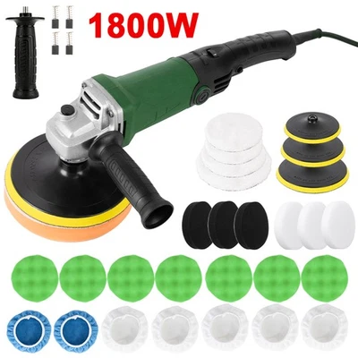 Electric Car Polisher Sander Buffer Polishing Machine Kit 1800W Variable Speed - Image 1 of 4