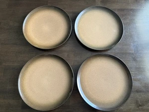 4 Vintage Heath Ceramics 10.75” Dinner Plates Coupe California Pottery Brown - Picture 1 of 22