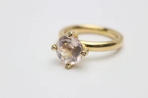 Anillo Wempe de Kim anillo moderno de cuarzo rosa con pequeños brillantes - Imagen 1 de 7