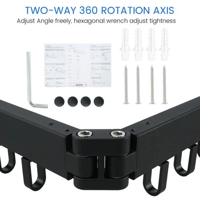 Clothes Drying Rack Wall Mounted Foldable Dryer line Airer Indoor Outdoor  - Image 1 of 4