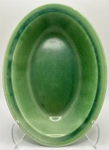 Vintage Homer Laughlin Wells Art Glazes Green 9" Oval Baker Excellent! - Picture 1 of 5
