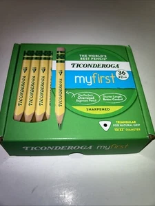 Ticonderoga X331360001 HB (#2) My First Short Pencil with Eraser (36/Pack) New - Picture 1 of 4