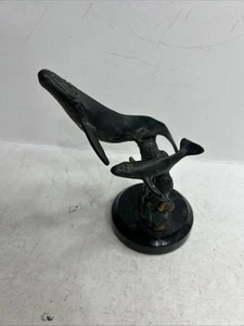 Escultura de ballena y becerro jorobado SPI estatua de bronce de latón - Imagen 1 de 8