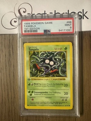 PSA 9 - Pokemon TANGELA 66/102 - 1ST EDITION SHADOWLESS BASE SET - First MINT - Image 1 of 2