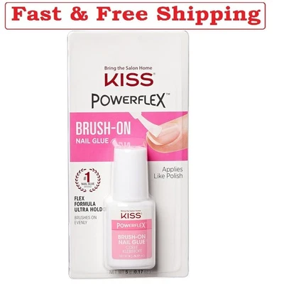 Pegamento de uñas con cepillo KISS PowerFlex para presionar las uñas, fórmula Ultra Hold Flex 5 g Foto 1 de 4