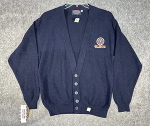 Vintage Illinois Fighting Illini Strickjacke Pullover bestickt Chief Illiniwek Gr. S - Bild 1 von 10