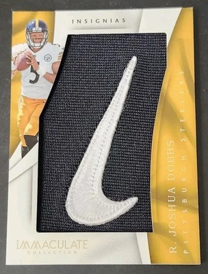 2017 Panini Immaculate R. Joshua Dobbs SP Nike Worn Insignia Swoosh #/5!! SAINTS - Image 1 of 3