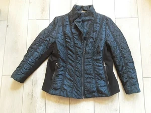 Damen Jacke Gr.44/46 BiBA schwarz dunkelblau Strukturmuster  - Bild 1 von 2