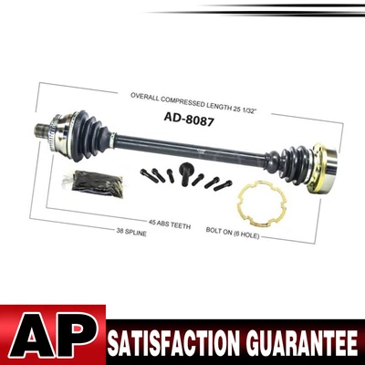 Eje delantero TrakMotive 1 CV para Audi A4 2000-2004 2001 Audi A6 Quattro Foto 1 de 4