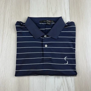 RLX Ralph Lauren Herren Navy Gestreift Stretch Sebonack Golfschläger Poloshirt Größe L - Bild 1 von 14