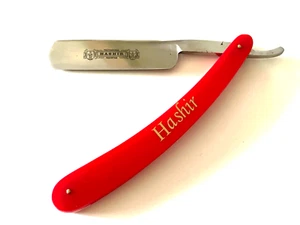 Men's Old Fashion Barber Straight Razor Carbon Steel Super Sharp Orange Color - Picture 1 of 4