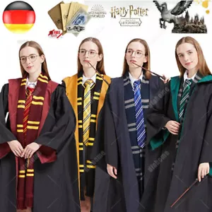 Neu Harry Potter Umhang Weste Krawatte Schal Robe Kostüm Cosplay Erwachsene DE - Bild 1 von 42