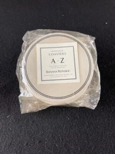 Banana Republic Home Goods Coasters Monogram Coasters Full Set A-Z. NEW - Picture 1 of 4