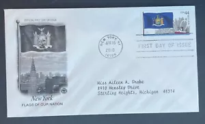 NEW YORK FLAG APR 16 2010 NEW YORK NY ARTCRAFT FIRST DAY COVER (FDC) - Picture 1 of 1