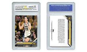 2024 Topps Bowman CAITLIN CLARK Card #74 Breaks Season Scoring Record GEM-MT 10 - Picture 1 of 4