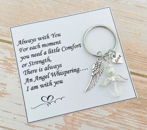 In Memory Of Angel Wings Sympathy Memorial Guardian Angel keepsake gift - Picture 1 of 3