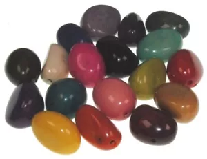 5 XLarge 3-4cm Tagua Nut *Choose Colour* Natural Coloured Vegan Vegetarian Ivory - Picture 1 of 68
