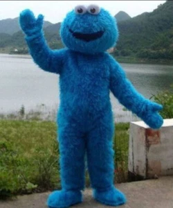 Sesame Street Blue Cookie Monster Mascot Fancy Dress Halloween Costume Cosplay - Picture 1 of 2