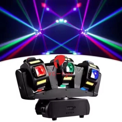 New Popular Moving Light 12X10W 4in1 W/Golden 50mW RG Laser DJ Disco Stage Light - Image 1 of 4
