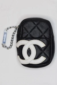 Mini Borsa da Cintura Chanel Ligne Cambon Cerniera Portafoglio Cintura Bianco Nero - Foto 1 di 4