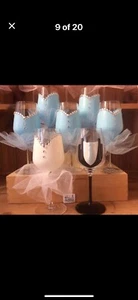 dekoriertes Weinglas Hochzeit Braut Junggesellinnenabschied - Bild 1 von 1