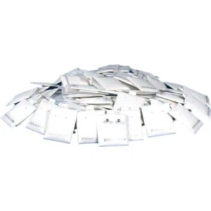 100 White Sterling Silver Earring Display Cards Puff 1.5" x 1.75" - Picture 1 of 1