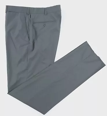 Belvest Men's Size 58 40 US Flat Front Dress Pants Green 100% Wool Unhemmed NWT - Image 1 of 4