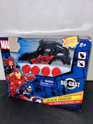 Marvel Jeep Wrangler Rubicon Black Widow 4x4 Rebels Modelo Kit! Die-Cast Metal! Foto 1 de 4