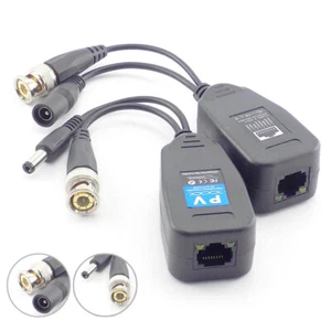1 Pairs CCTV Passive Video Balun Power Transceiver BNC Connectors DVR HD Camera - Picture 1 of 9