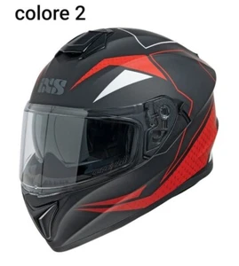 Casco Integrale Moto Policarbonato IXS HX216 con Visierino Parasole & Pinlock - Foto 1 di 5