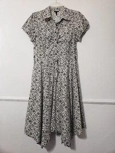 New Direction. white/black dress SZ 12.  Pre-owned, Short sleeve. cotton/spandex - Picture 1 of 4