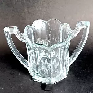 Crystal Sugar Bowl KrysTol Chippendale Antique Vintage Double Handled 1907 - Picture 1 of 24
