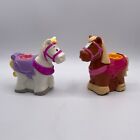 Fisher-Price Little People Lot of 2 Disney Princess Horses Toy Sounds WhinnyTrot
