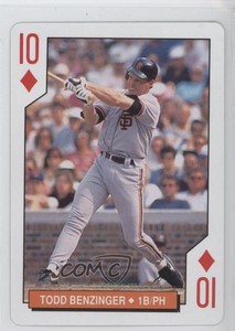 1994 Bicycle San Francisco Giants Playing Cards Box Set Todd Benzinger #10D