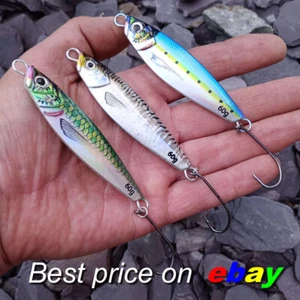 Sea Fishing Bass Cod Wrasse Casting Jig Pirk LAZER Pike Lures Chrome x 3 - Picture 1 of 17