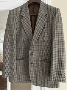 M&S Men’s Brown Checked Sports Jacket / Blazer Chest 40 inch - Picture 1 of 9