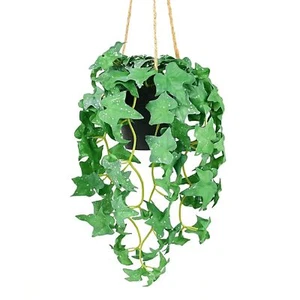 Artificial Hanging Plants with Pot Real Touch Fake Potted Plants Greenery Vin... - Picture 1 of 7