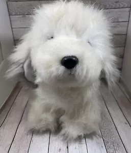 RUSS SMOOCHER White Gray PUPPY DOG Plush Stuffed Animal, Long Pile RARE - Picture 1 of 10