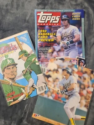 Jose Canseco Bundle 1991 Comic, Topps Magazine Winter 1990, 1989 MVP  8×10 Photo - Image 1 of 4