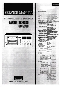 Service Manual Instructions for Sansui SC-5300, SC-5330 - Picture 1 of 1