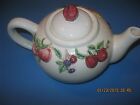 Ceramic Tea Pot, Lots of detail, fruit design,  beautiful colors