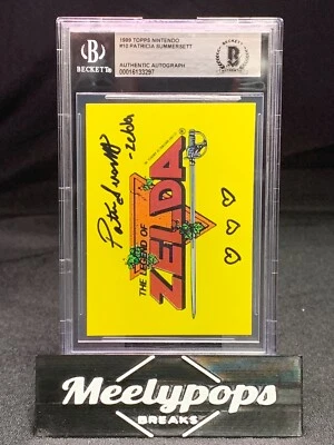 1989 Topps Nintendo Game Tip Stickers #10 Patricia Summersett Auto BGS Authentic - Image 1 of 2