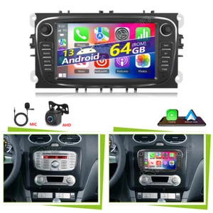 Für Ford Galaxy Focus MK2 Mondeo C S Max Android 13 Autoradio Carplay NAVI + Kam - Bild 1 von 18