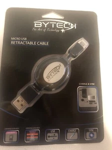 Bytech Micro USB Retractable USB Cable for Blackberry Motorola Samsung - Picture 1 of 4