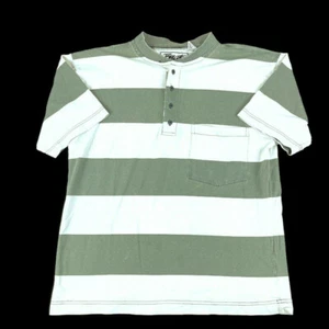 Camiseta Tomate Hombre Rayas Verde Blanco Botón Mediana - Imagen 1 de 8